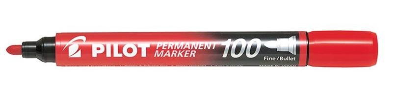 MARQUEUR PERMANENT ROND ROUGE A DISTANCE PISCA-100R WPC